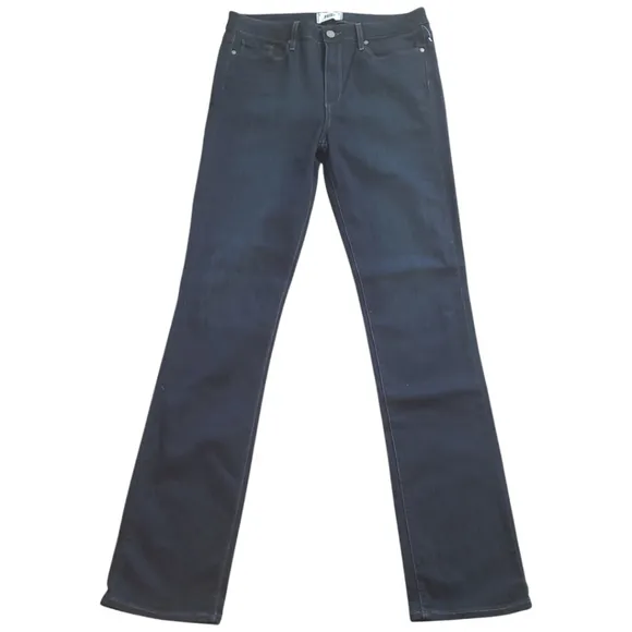 PAIGE Women's Hoxton High Rise Stretch Straight Leg Dark wash Jeans