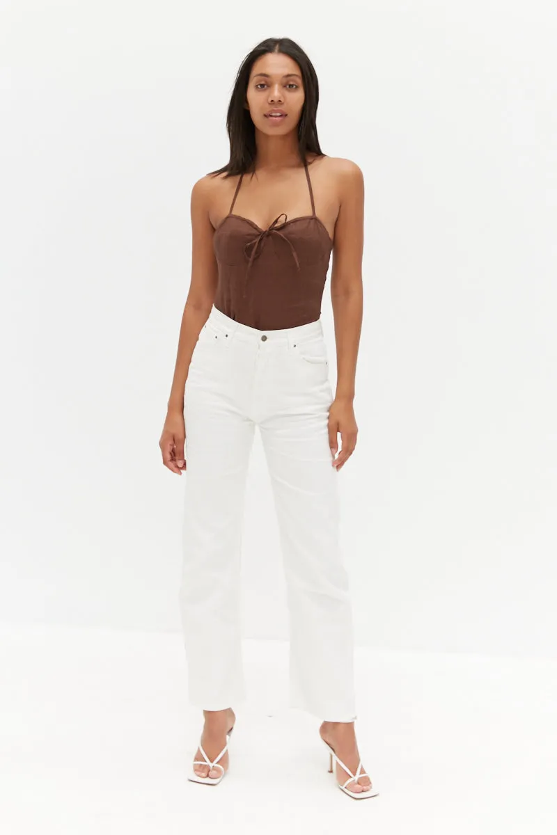 Palermo Halter Top - Chocolate