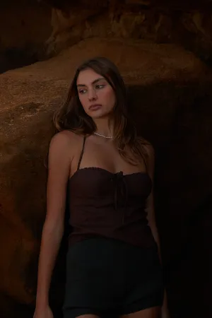 Palermo Halter Top - Chocolate