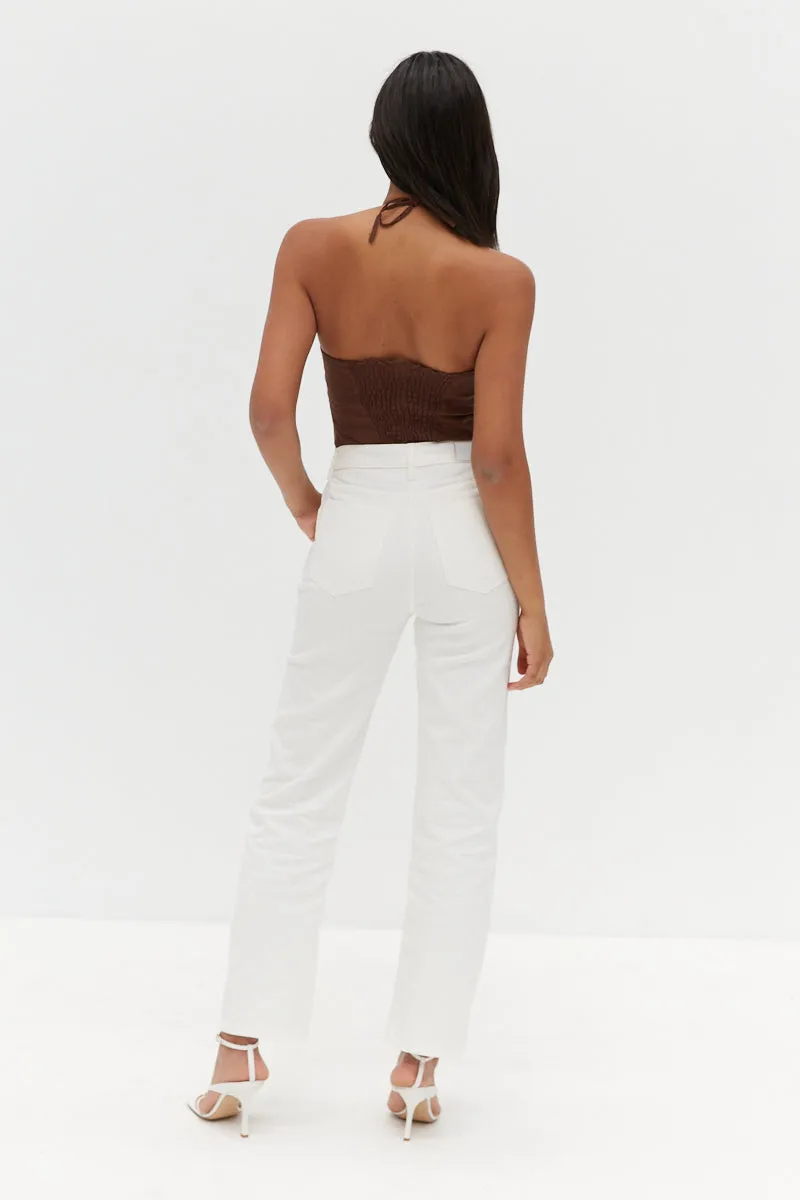 Palermo Halter Top - Chocolate