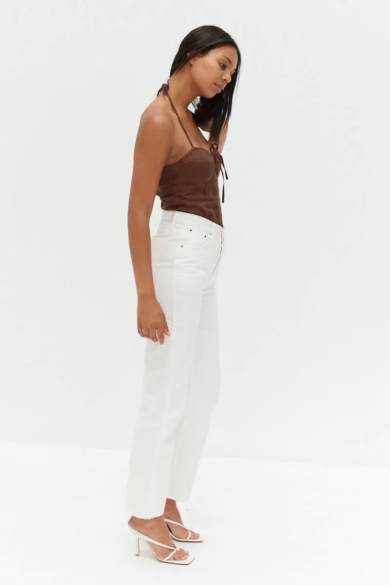 Palermo Halter Top - Chocolate