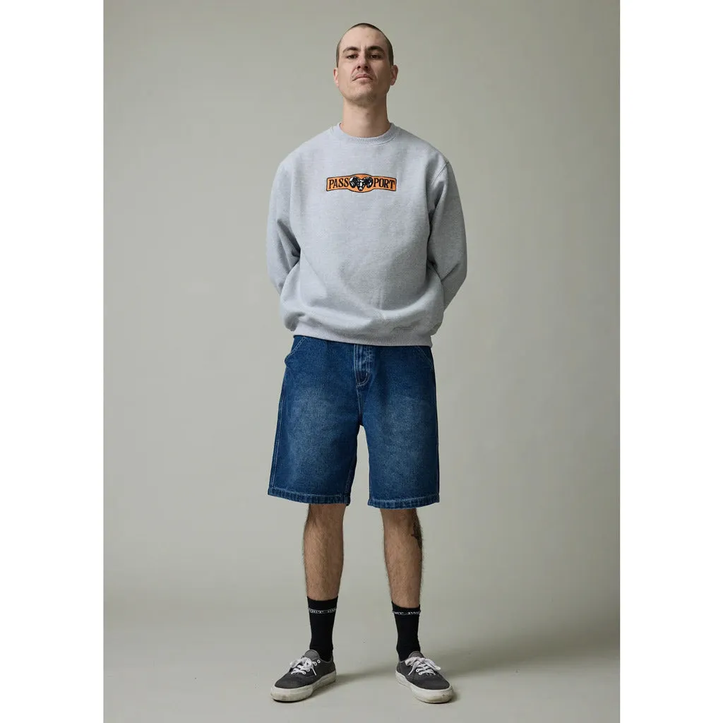 PASSPORT WORKERS CLUB JEAN SHORTS - FADED WASHED DARK INDIGO