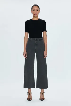 Penny High Rise Wide Leg Crop - ANTIQUE GRAPHITE