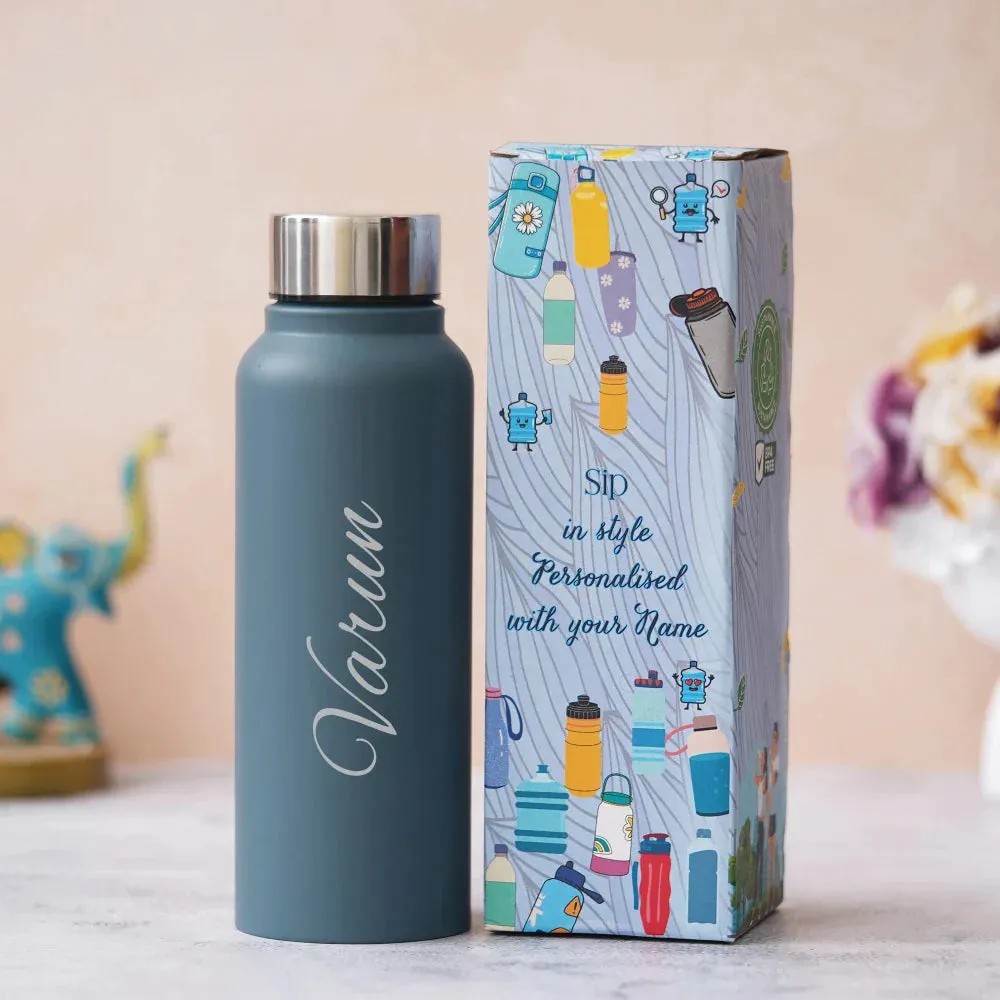Personalized Best Vegan Leather Combo with Water Bottle - Wine