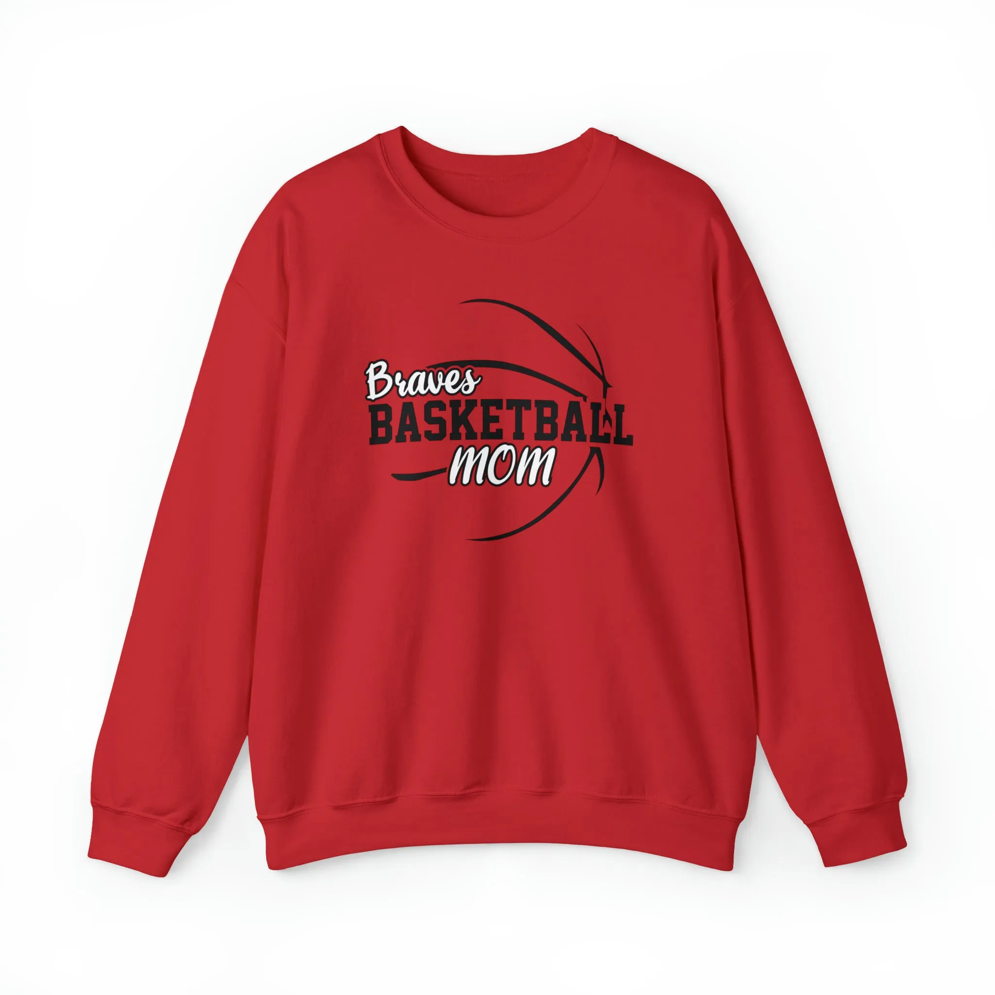 PERSONALIZED - Braves Basketball Mom Unisex Heavy Blend™ Crewneck Sweatshirt