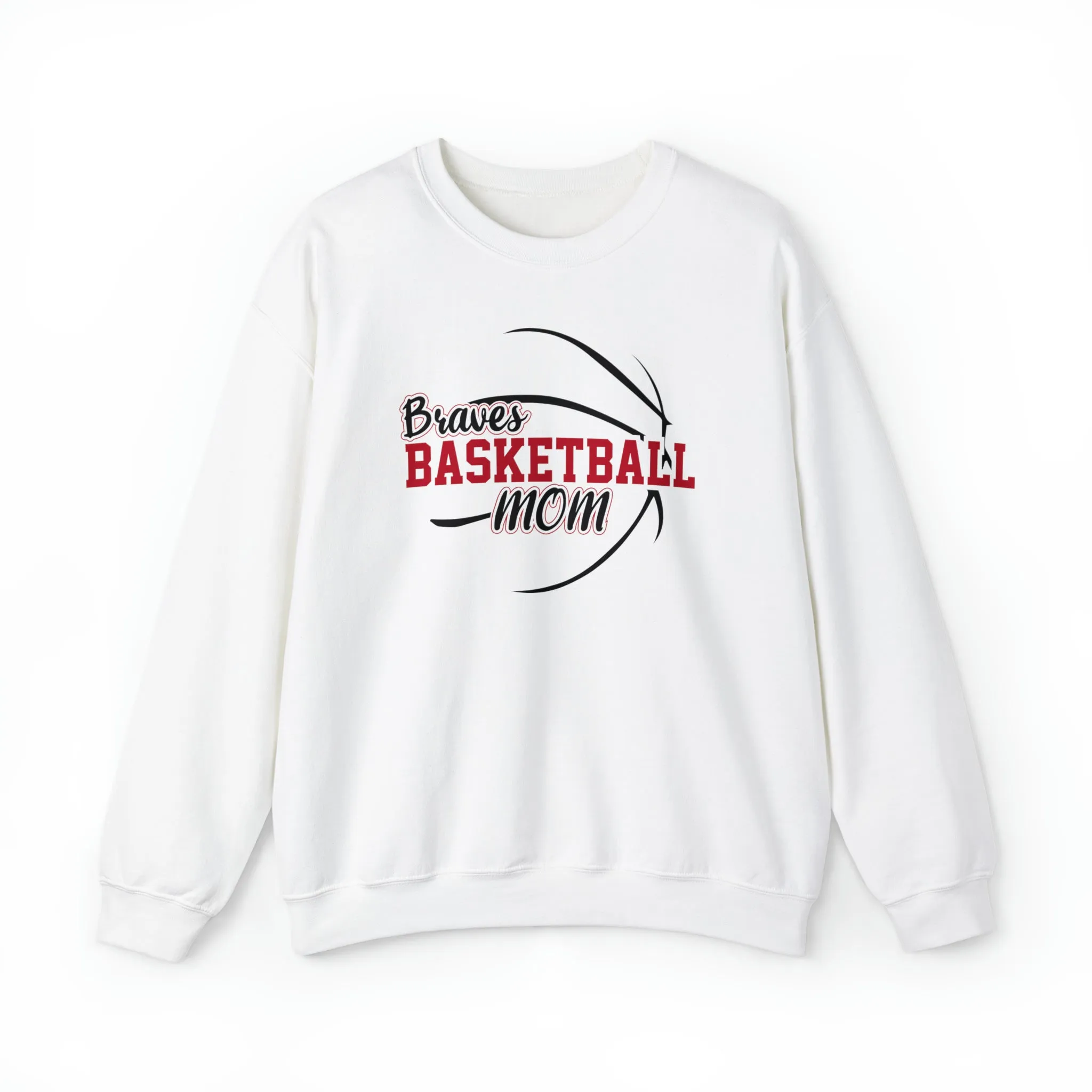 PERSONALIZED - Braves Basketball Mom Unisex Heavy Blend™ Crewneck Sweatshirt