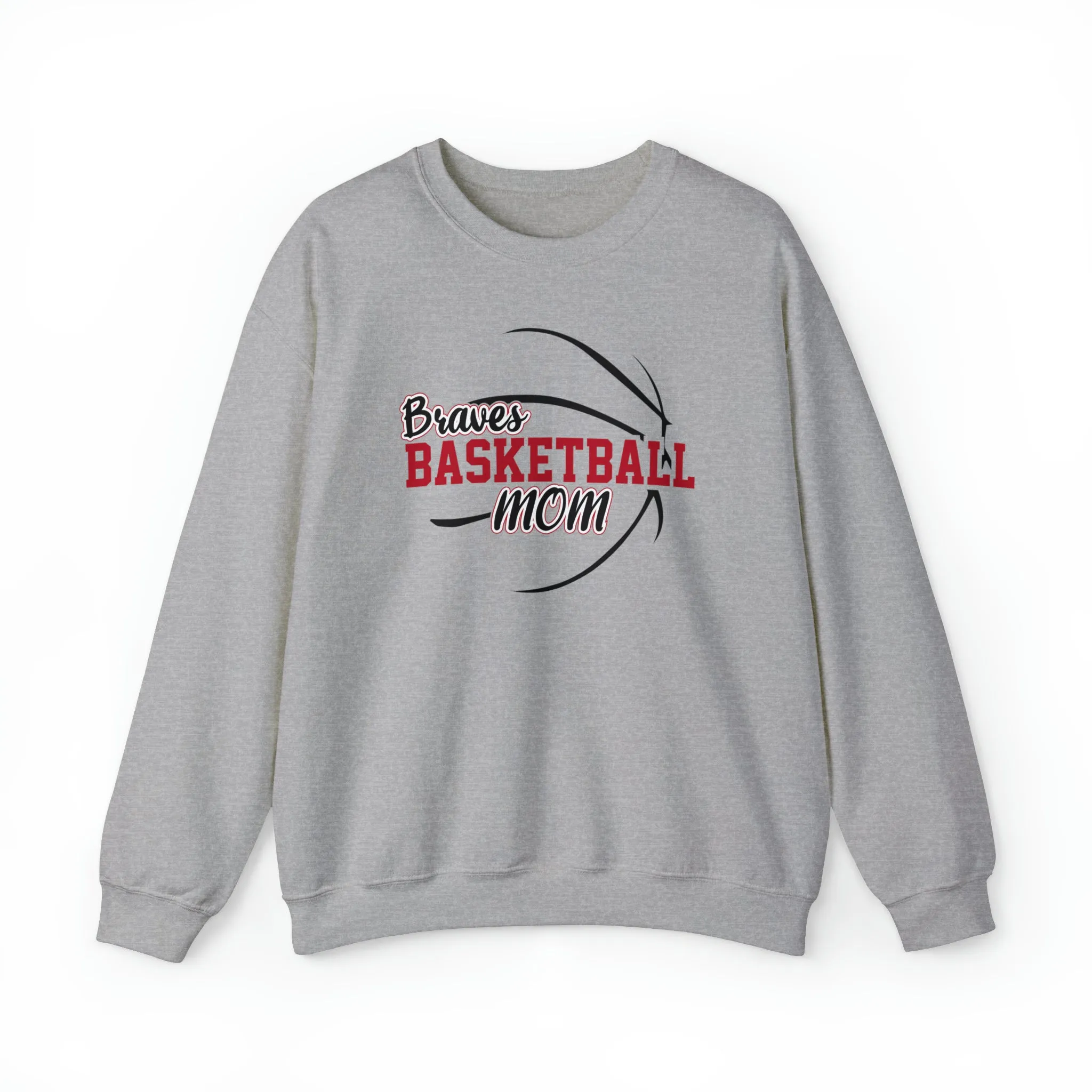 PERSONALIZED - Braves Basketball Mom Unisex Heavy Blend™ Crewneck Sweatshirt