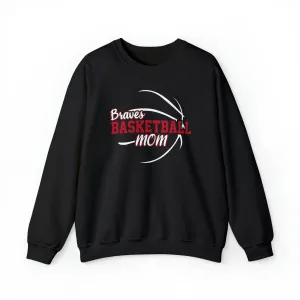 PERSONALIZED - Braves Basketball Mom Unisex Heavy Blend™ Crewneck Sweatshirt