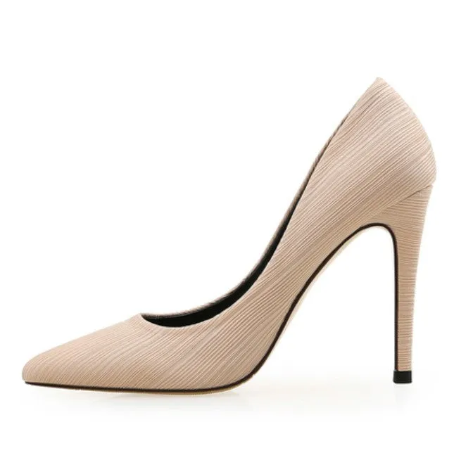 Petite Silk Satin Pointy Pump Shoes GS50