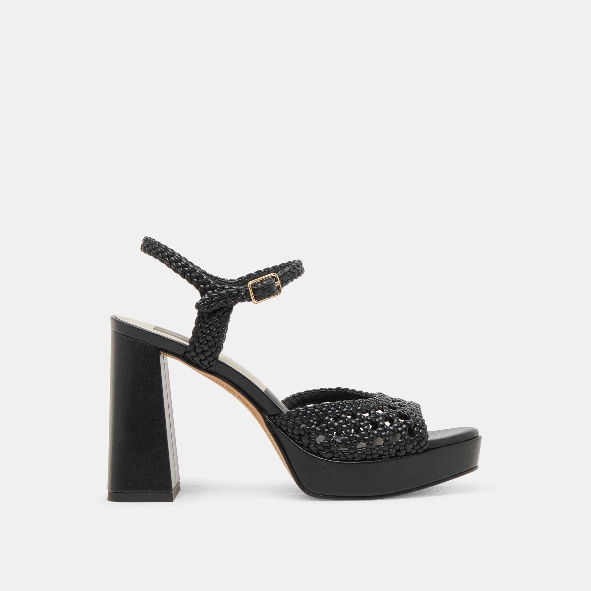 PEYTEN HEELS BLACK WOVEN STELLA