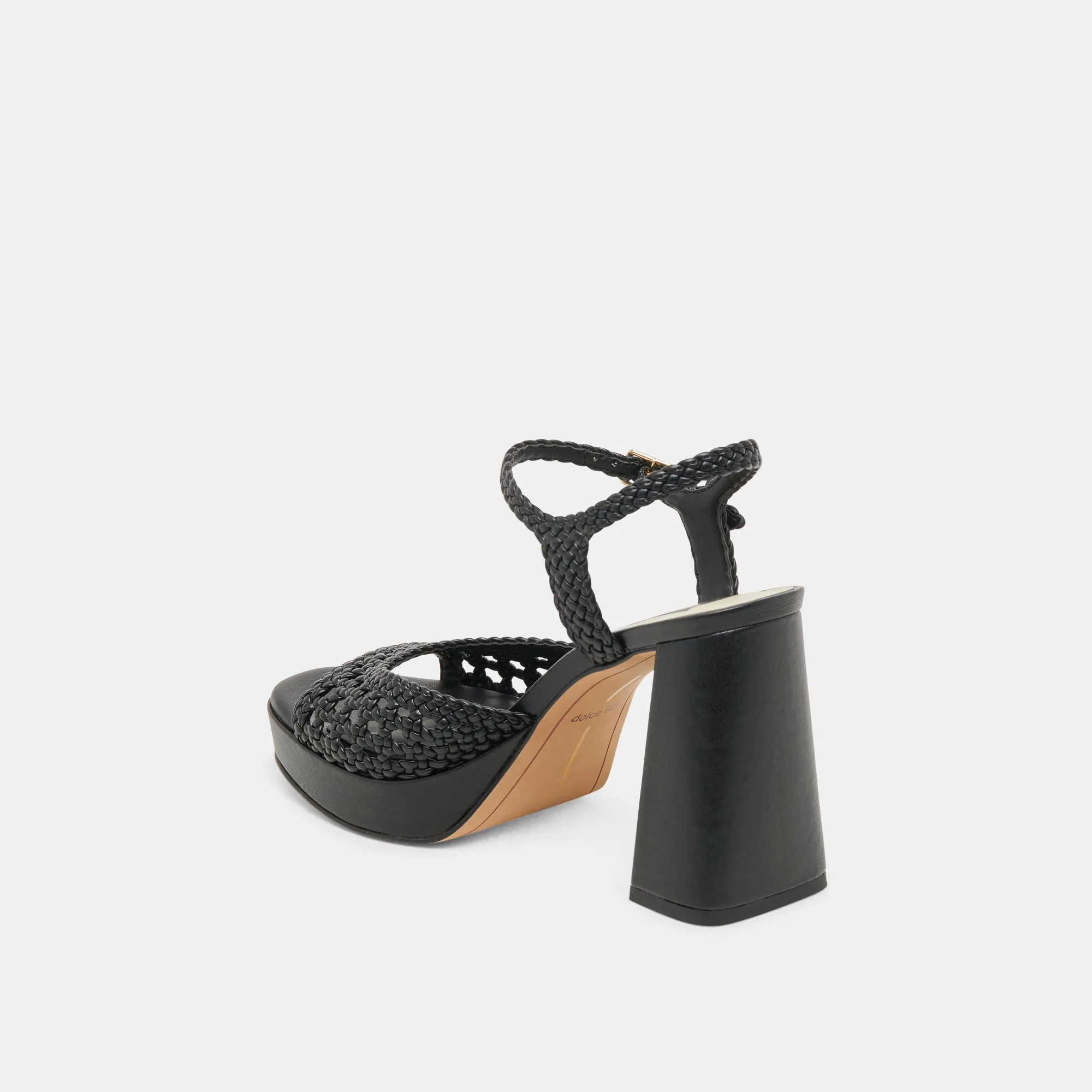 PEYTEN HEELS BLACK WOVEN STELLA