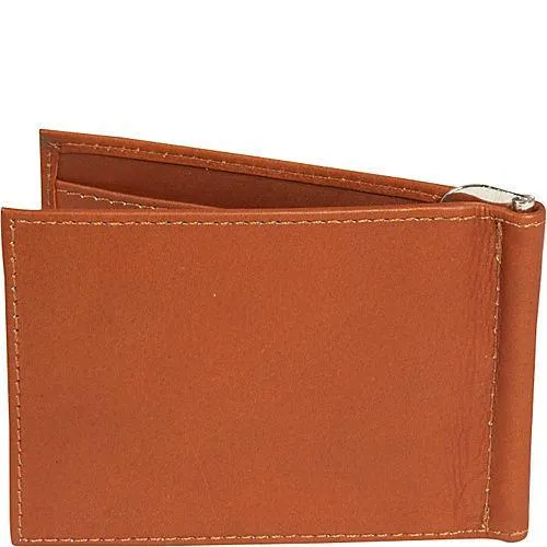 Piel Leather Bi-Fold Money Clip Wallet