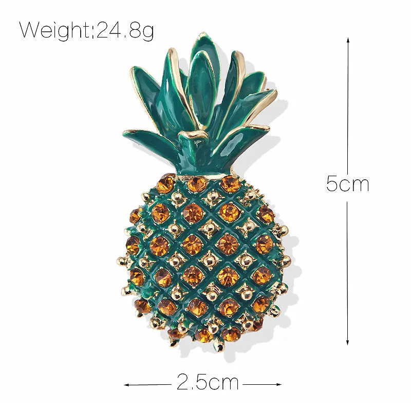 Pineapple Rhinestone Pin PA3929