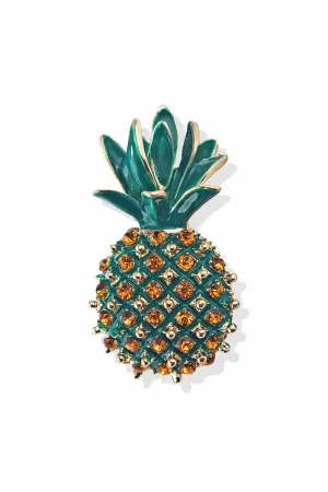 Pineapple Rhinestone Pin PA3929