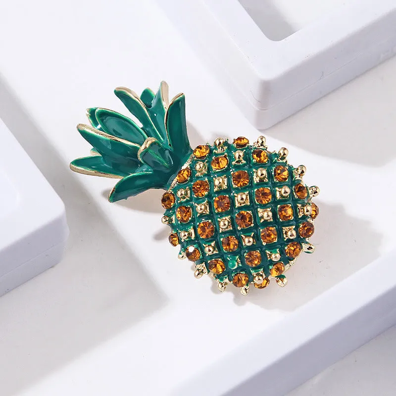 Pineapple Rhinestone Pin PA3929