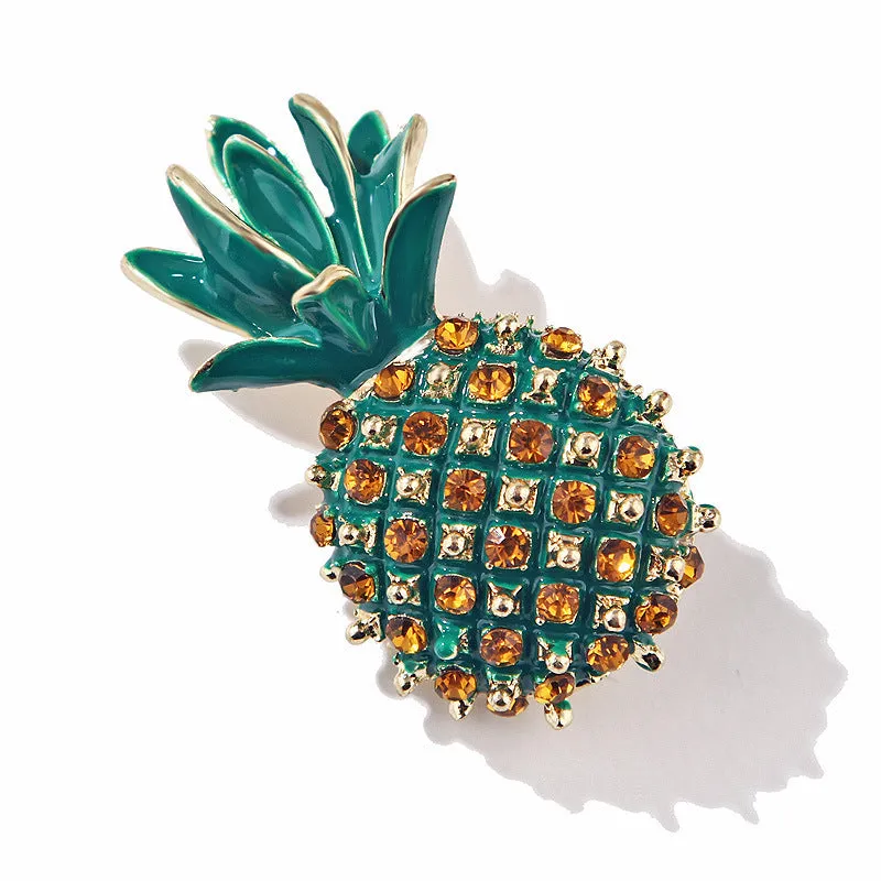 Pineapple Rhinestone Pin PA3929