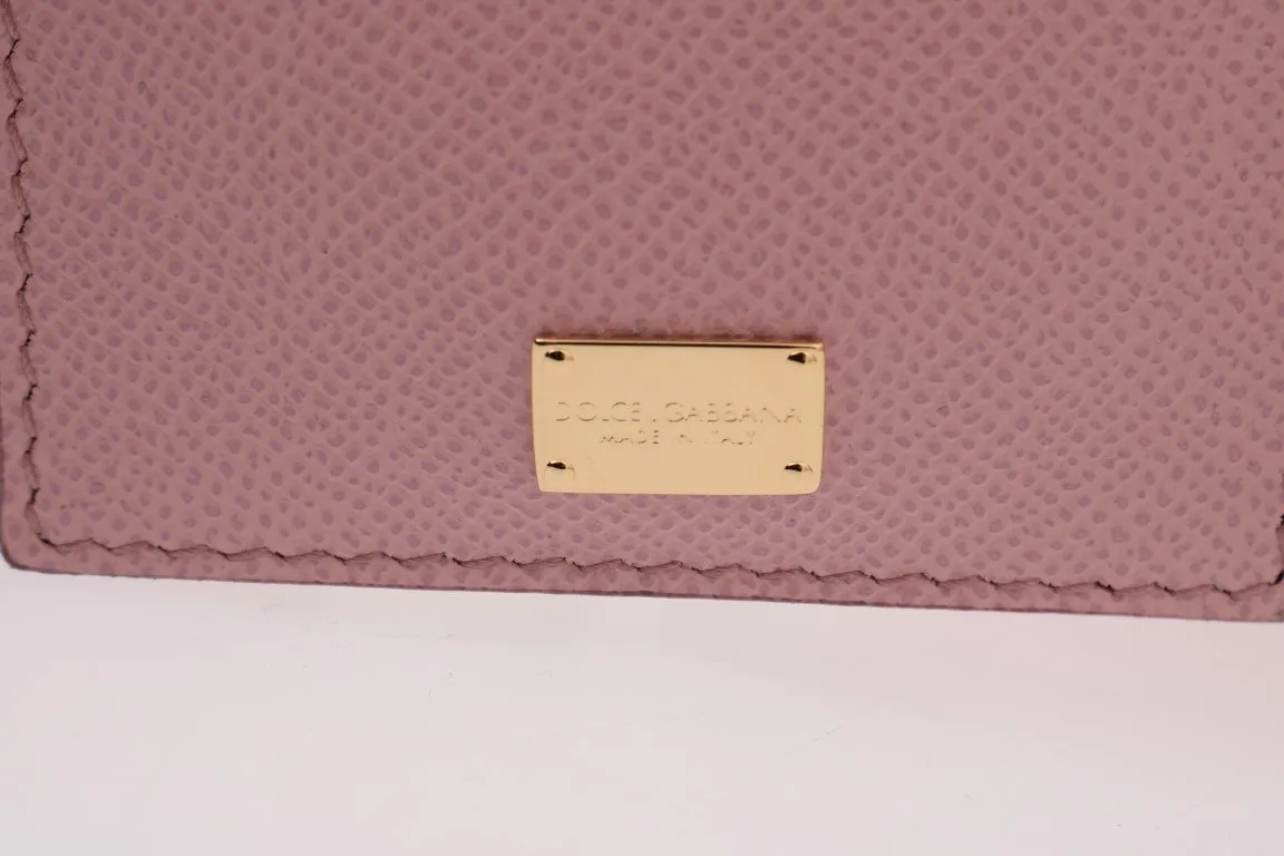 Pink FAMILIA Leather Dauphine Crystal Bag