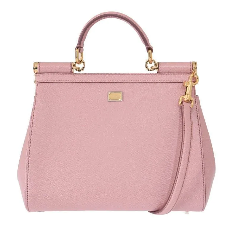 Pink FAMILIA Leather Dauphine Crystal Bag