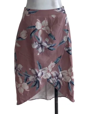 Pink Floral Overlapped Skirt TTR