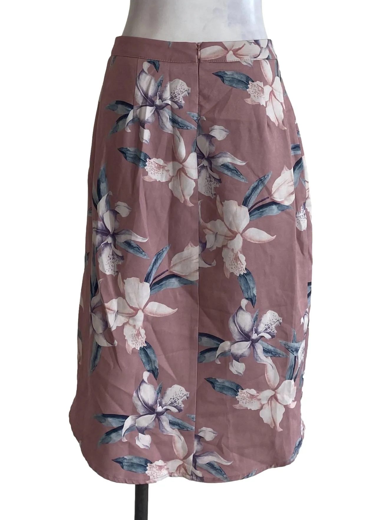 Pink Floral Overlapped Skirt TTR