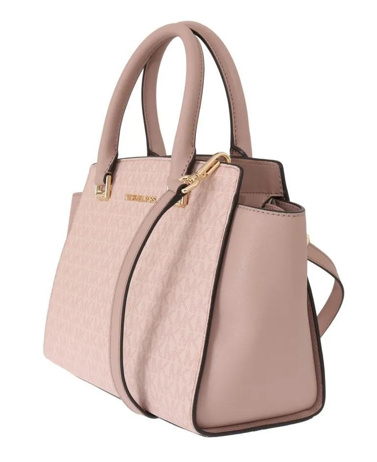 Pink SELMA Leather Satchel Bag