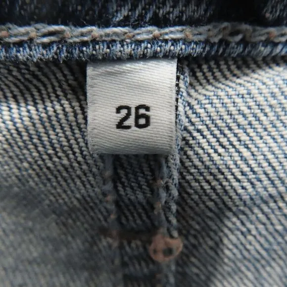 Pistola Blue Medium Wash Kate High Rise Slim Straight Jeans Size 26