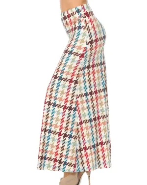 Pixled Earth Tones Maxi Skirt ~ OS