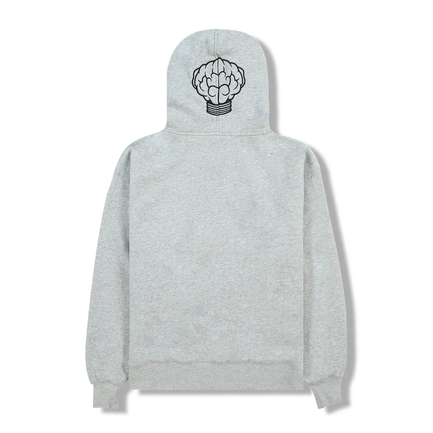 Pleasures Men Nerd Zip Up Hoodie Heather Grey