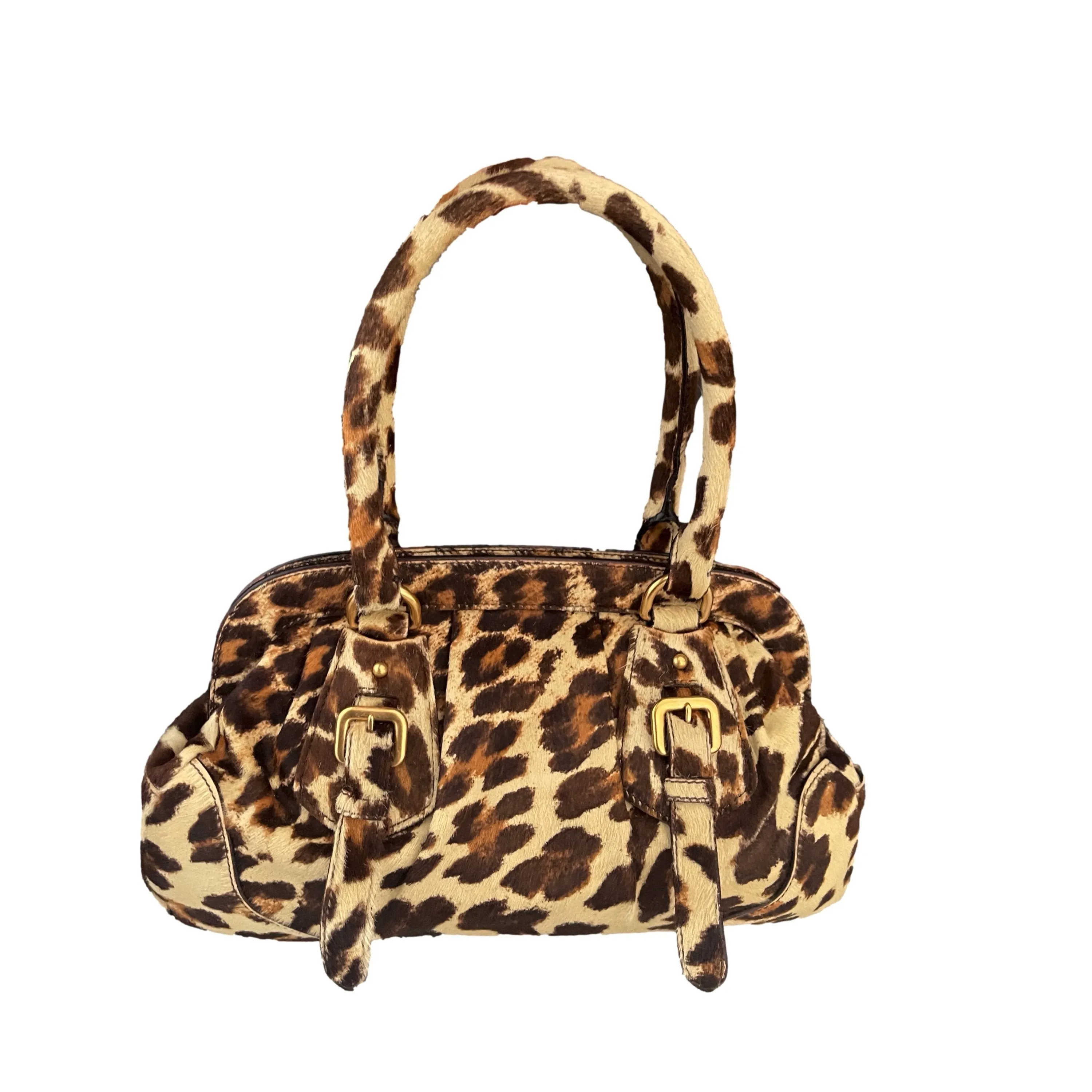Prada Cheetah Calf Hair Satchel