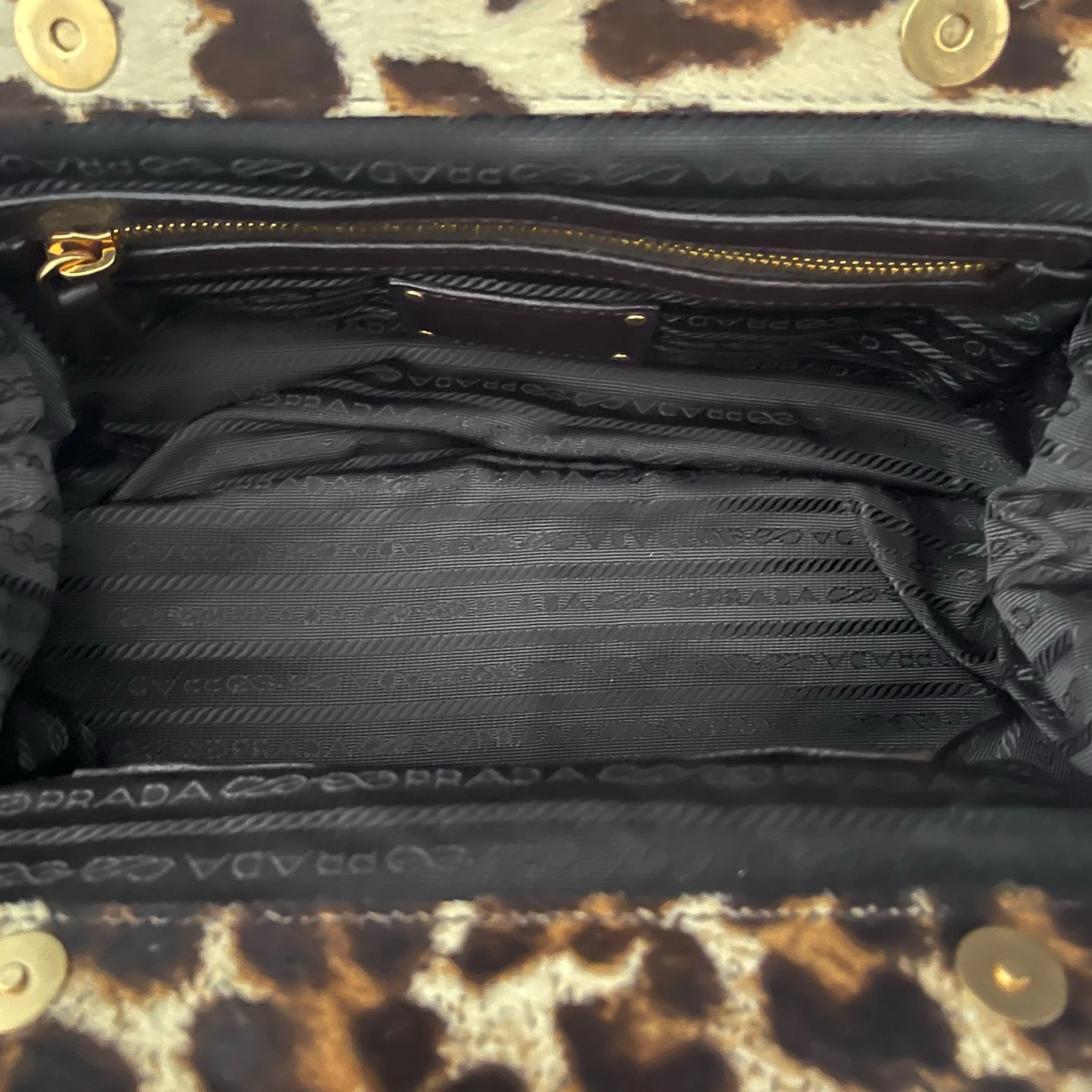 Prada Cheetah Calf Hair Satchel