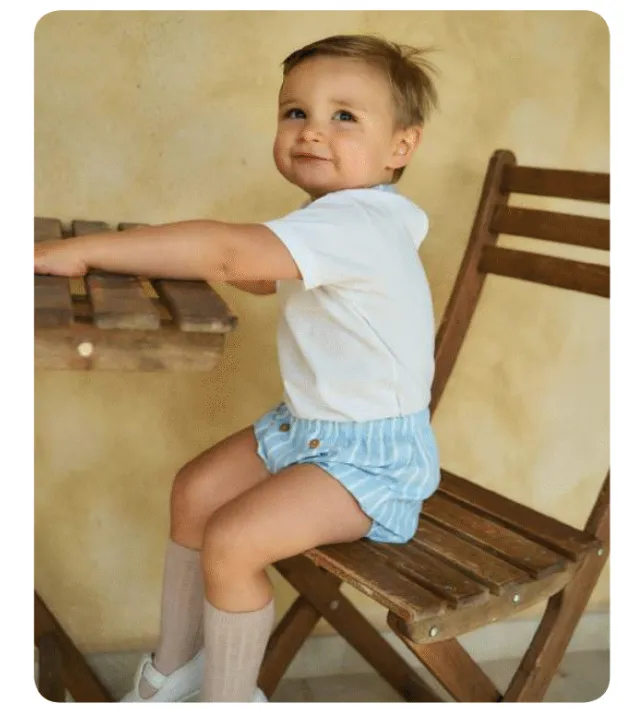 Pre-Order Rapife 5278 Peter Pan Collar Bodysuit and 5279 Stripe Shorts