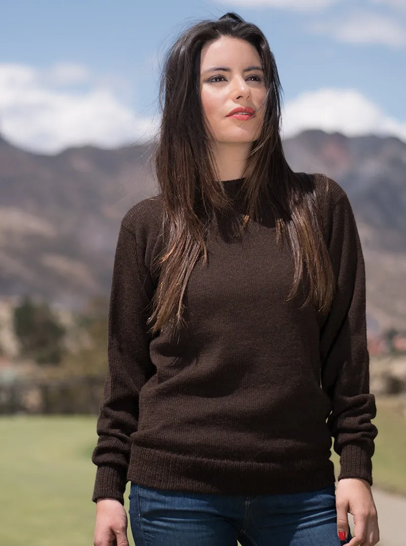 Premium Alpaca Crewneck Sweater for Women