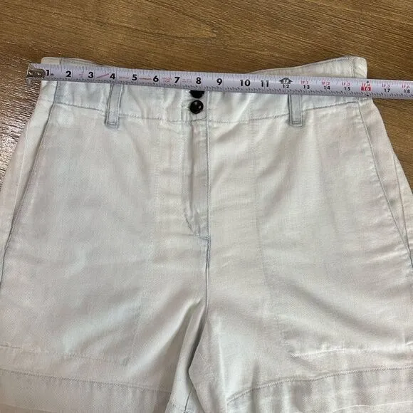 Proenza Schouler Chambray High Waist Shorts size 8 Elastic Waistband