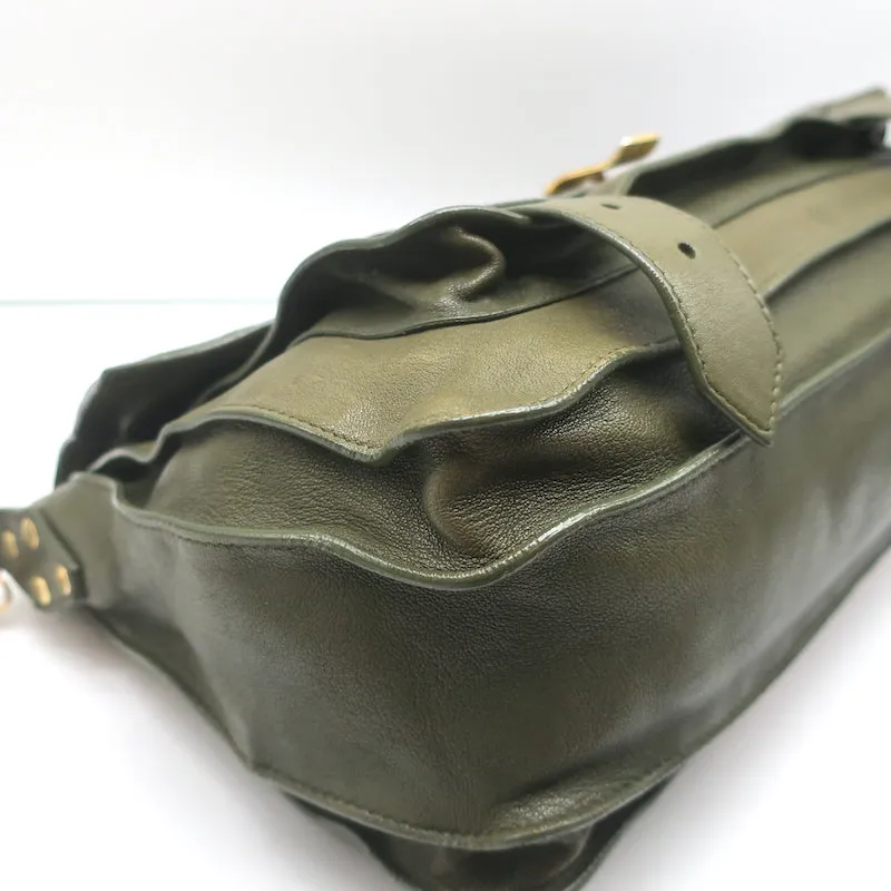 Proenza Schouler PS1 Medium Satchel Olive Green Leather Shoulder Bag