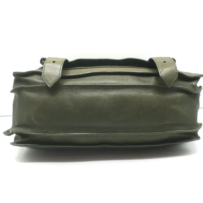 Proenza Schouler PS1 Medium Satchel Olive Green Leather Shoulder Bag