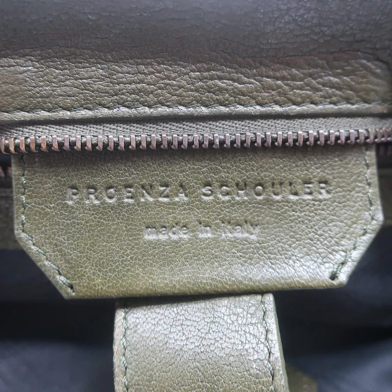 Proenza Schouler PS1 Medium Satchel Olive Green Leather Shoulder Bag