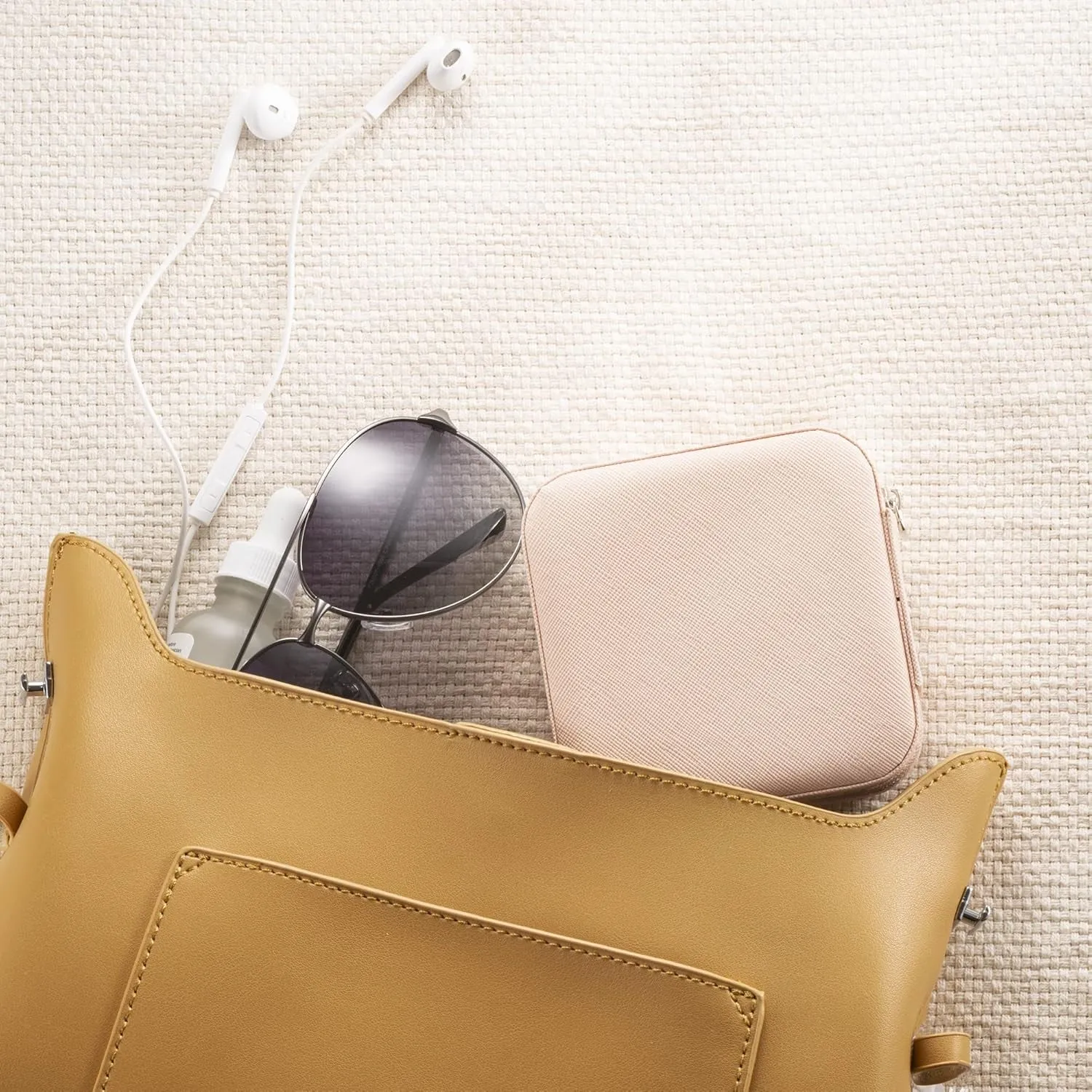 PU Leather Mini Traveling Jewelry Organizer, Pink