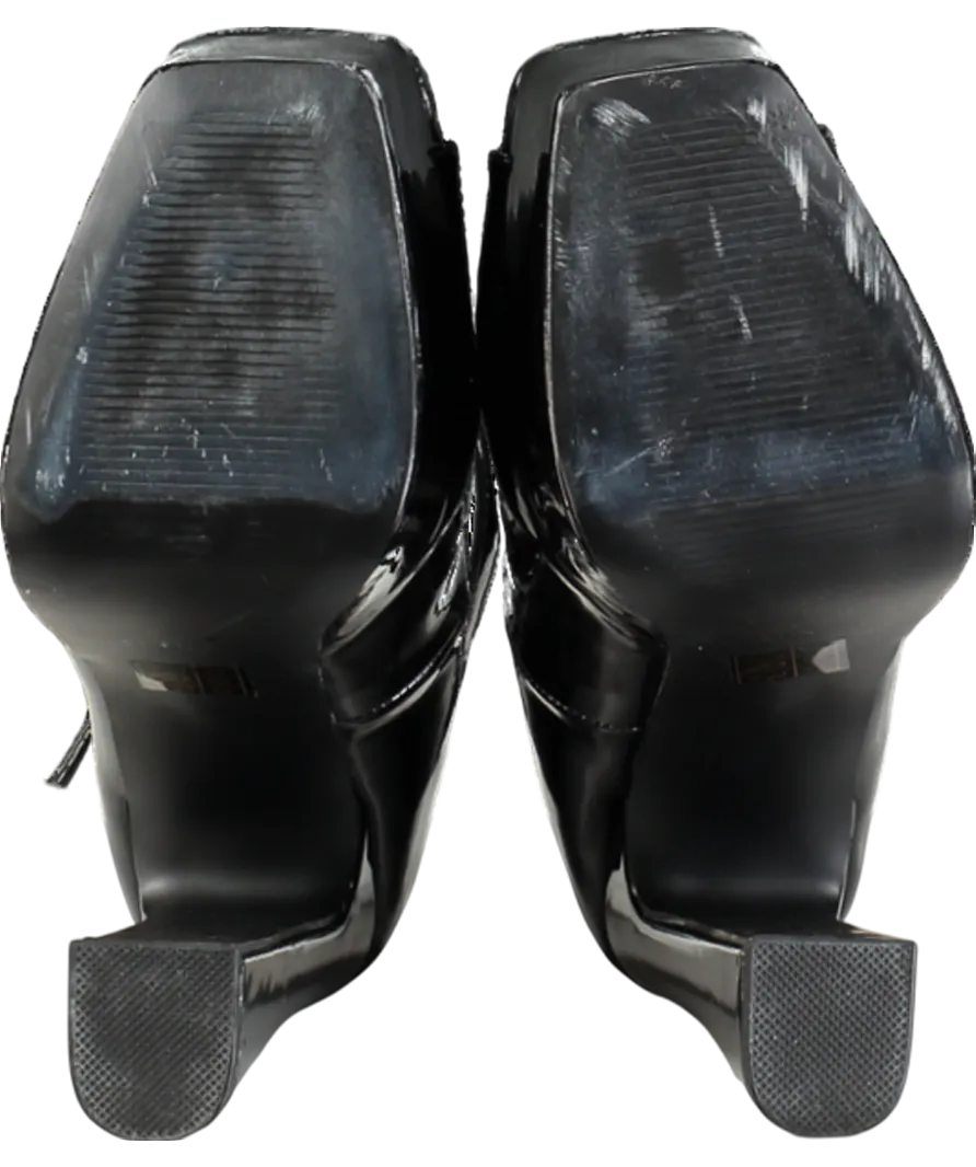 Public Desire Black Patent Platform Heels UK 6 EU 39 👠