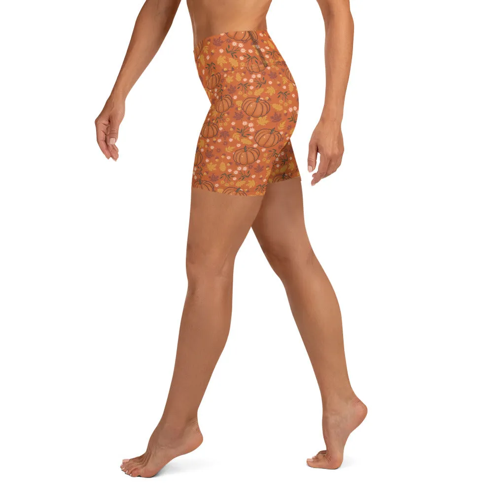 Pumpkin Spice Yoga Shorts