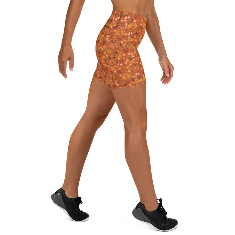 Pumpkin Spice Yoga Shorts