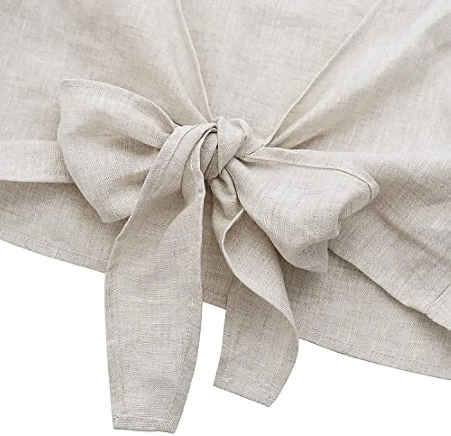 Pure Linen Tie Back Crop Tank Tops
