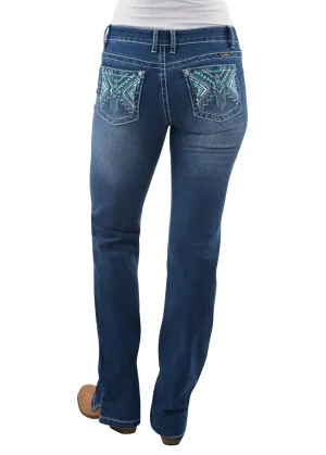Pure Western Camila Ladies Straight Leg Jean True Blue