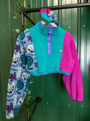 "1 of 1" Mixed Berry LL Bean Fleece Crop (S/M)