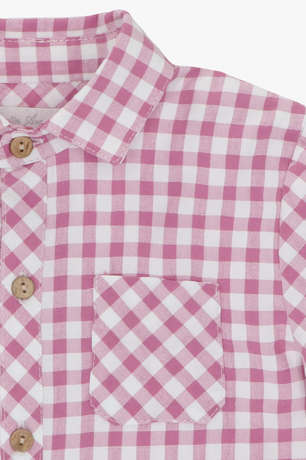"Murray" Orchid Purple Gingham Shirt & Shorts