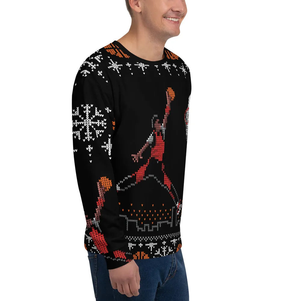 "Original 1984-85 Jumpman Dunk" Unisex Ugly Sweater / Sweatshirt (Big Print)