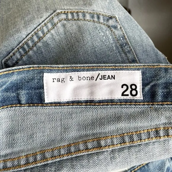 Rag &amp; Bone High Rise Distressed Jean Shorts in Carlsbad Wash