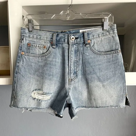 Rag &amp; Bone High Rise Distressed Jean Shorts in Carlsbad Wash