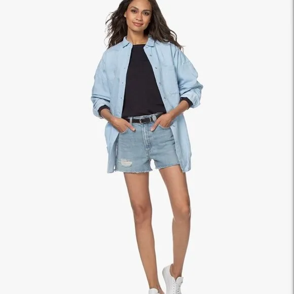 Rag &amp; Bone High Rise Distressed Jean Shorts in Carlsbad Wash