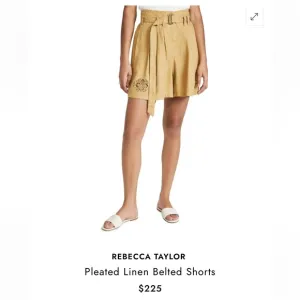 Rebecca Taylor linen crochet detailed shorts