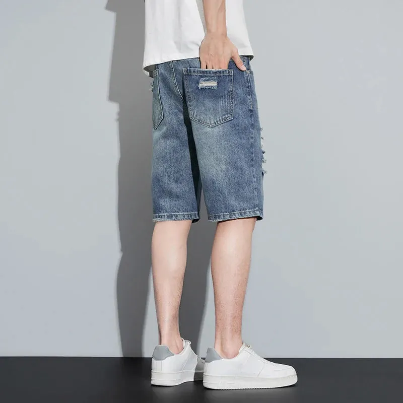 RebelWear Herren Denim Shorts